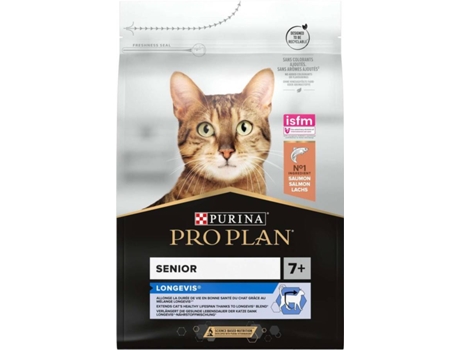 Pienso para Gatos PURINA Pro Plan Longevis Original (3Kg - Seco - Adulto - Sabor: Salmón)