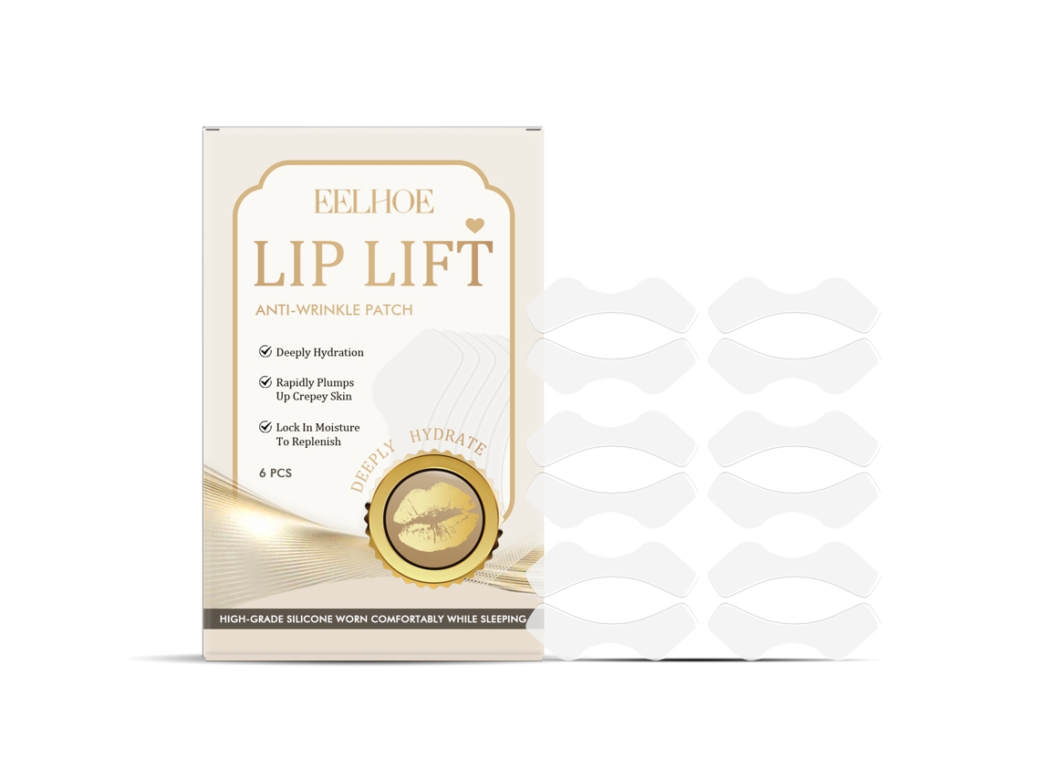 Parches labiales antiarrugas y crema hidratante para labios eficaces.