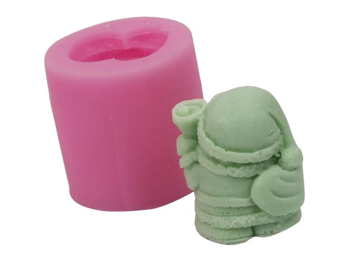 Molde De Silicona 3d De Papá Noel Para Velas, Jabones, Chocolate, Caramelos Y Pasta De Azúcar.