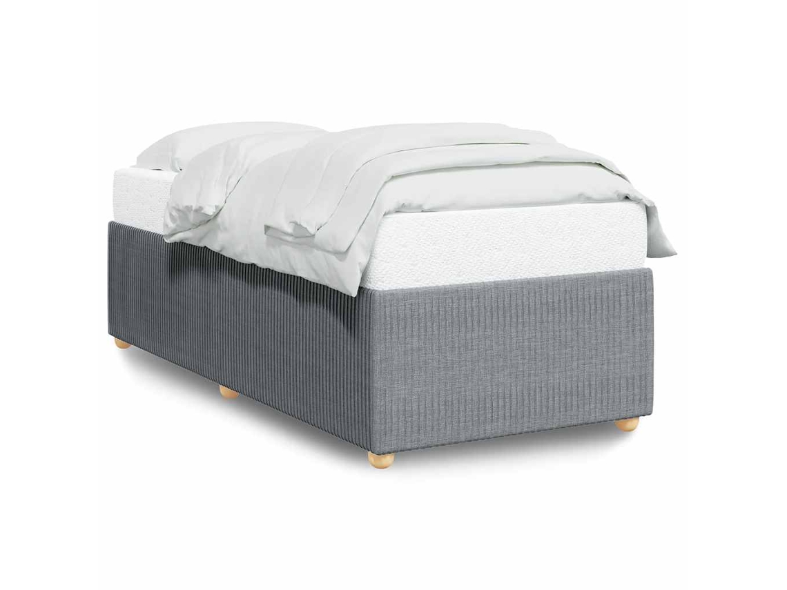 Maison Exclusive - Estructura De Cama Sin Colchón Tela Gris Claro 90x190 Cm