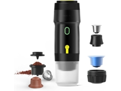 Cafetera Expreso Portátil 3 En 1 De 20 Bares, Con Autocalentamiento, Compatible Con Cápsulas Ns/dg Y Café Molido, Ideal Para Camping, Oficin