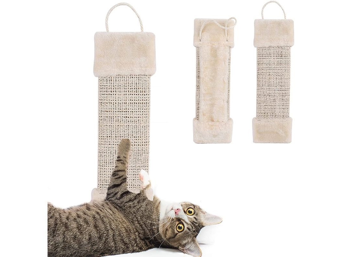 Rascador De Gato Rectangular De Sisal Colgante, Reutilizable Para Cuidado De Garras
