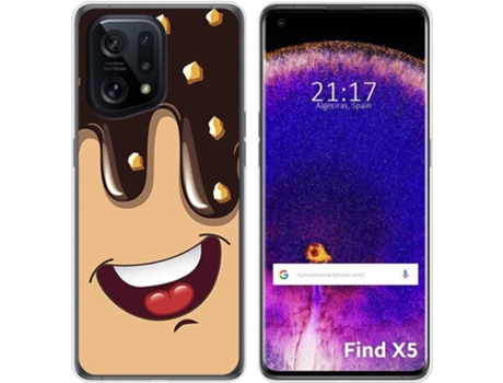 Carcasa para Oppo Find X5 5G TUMUNDOSMARTPHONE Dibujos Helado Chocolate Multicolor