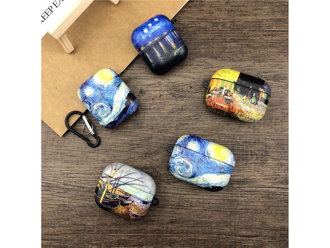 Estuche Van Gogh para Airpods 1, 2, 3, Pro y Pro2, funda protectora para auriculares Apple con pintura al óleo, diseño resistente a las vibraciones, Vayotoy