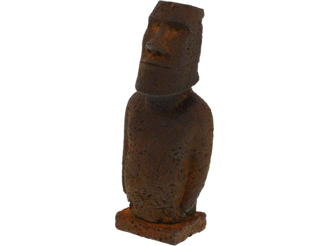 Estatua Moai Para Acuarios: Figura De Piedra Moai Hecha A Mano Como Decoración Para Peceras, Bonsáis Y Arte Único Para