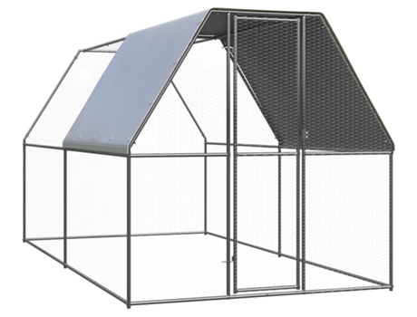 vidaXL Jaula gallinero de exterior de acero galvanizado 2x4x2 m