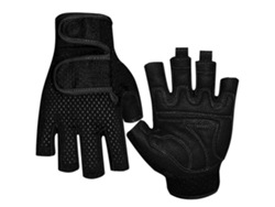 Guantes unisex de 3/4 dedos (negros, talla S), ideales para ciclismo y ciclismo de montaña.