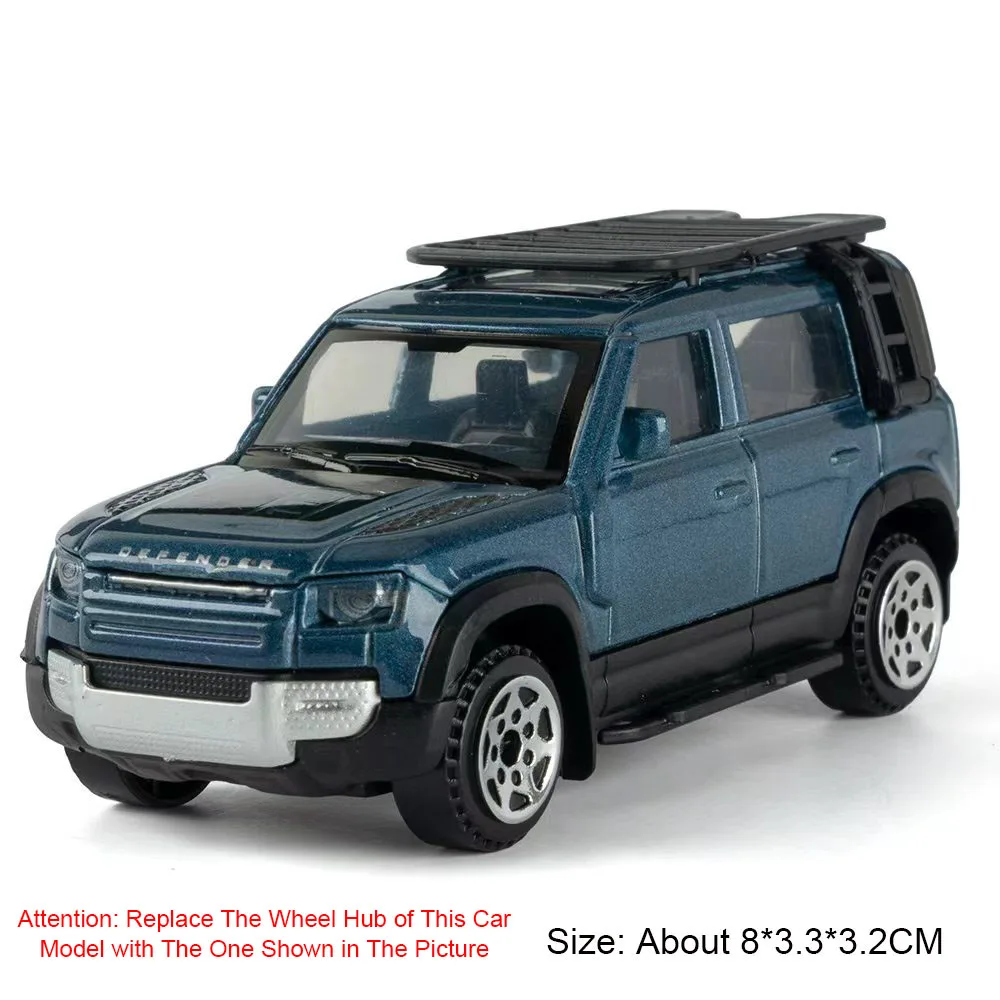 (Azul) Coche miniatura a escala 1:64 - Vehículo todoterreno de metal fundido a presión - Resistente a los choques