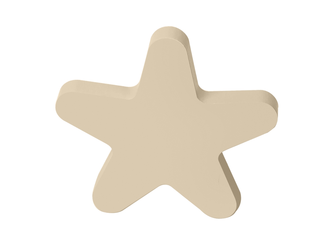 Pomo De Madera Para Muebles Forma De Estrella 95 Mm De Diámetro Madera Lacada Con Acabado Arenado Juego De 12 Piezas