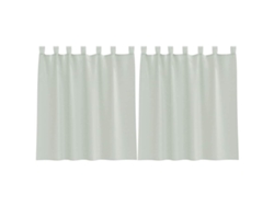Maison Exclusive - Cortinas De Voile Con Trabillas, 2 Unidades, Gris Claro, 140x140 Cm