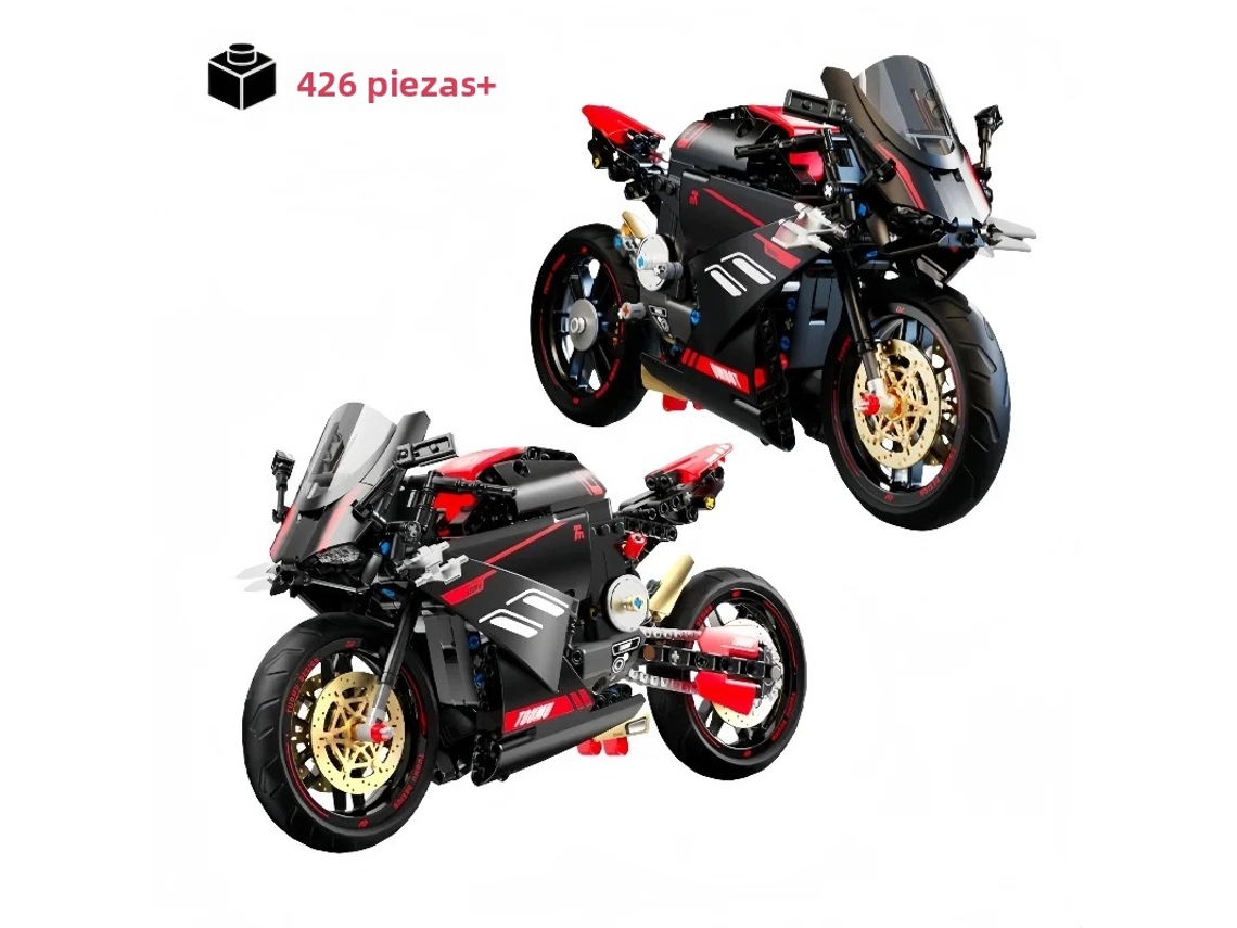 Kit de construcción de motocicleta MDUG a escala 1:8 (426 piezas)