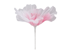 Flor Artificial De Organza De 50 Cm (19,7 Pulgadas), Rosa Vibrante, Ligera Y Reutilizable Para Decoración De Bodas Y Fotografía.