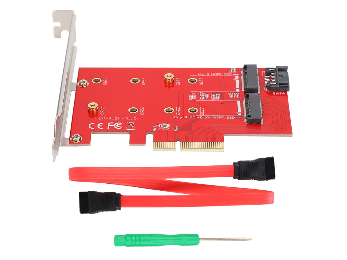 Adaptador Conversor De Tarjeta Elevadora M.2 Nvme Ssd Ngff A Pcie X4 6.0gbps