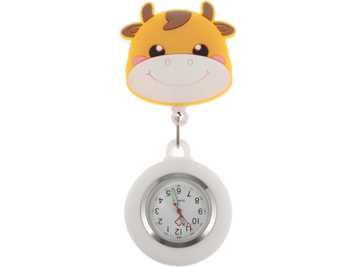 Reloj Bolsillo Retráctil Enfermeras Hebilla Práctica Cuarzo Metal Delicado Diseño Dibujos Animados Médico Uso