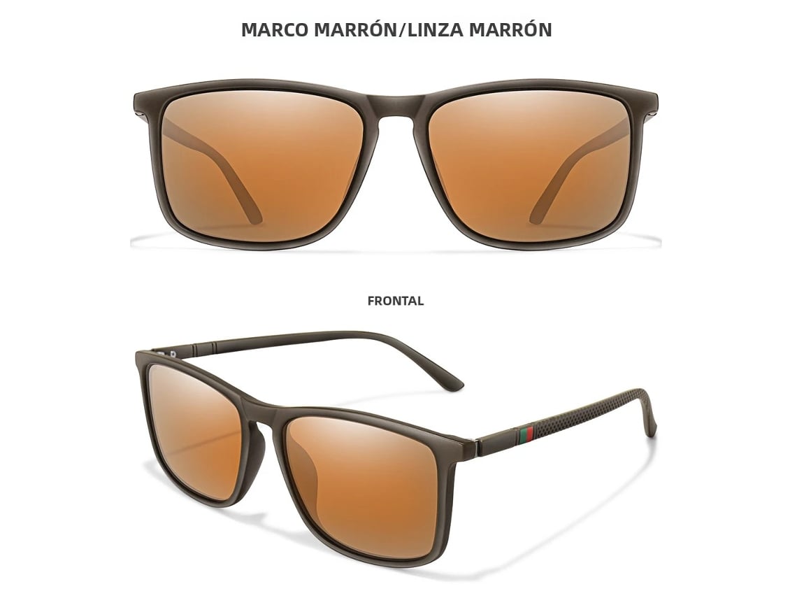 (estilo 3) Gafas De Sol Polarizadas Cuadradas Retro De Lujo, Protección Solar Uv400, Unisex