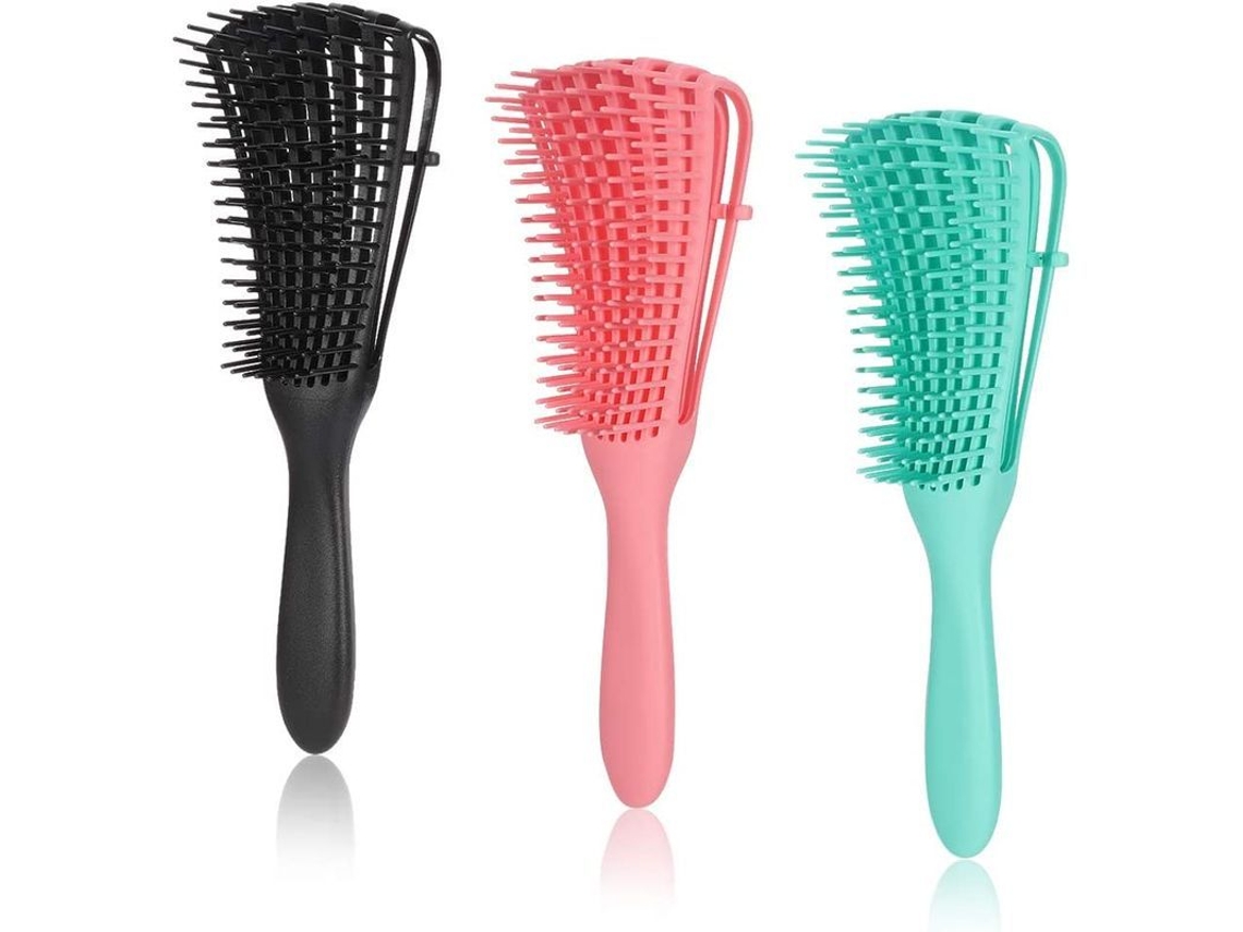3 Peines Desenredantes Para Cabello Afro Texturizado 3a-4c Rizado Y Ondulado, Para Uso En Seco O Mojado.