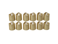 2026-12 Piezas Velas Led Tealight Luz Caliente Dorada Sin Llama Para Navidad Cumpleaños Fiesta Decoración