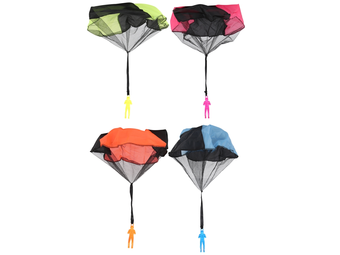 Vlola-4pcs Paracaídas De Lanzamiento Manual Soldado Mini Juguete Deportivo Educativo Infantil De Exterior