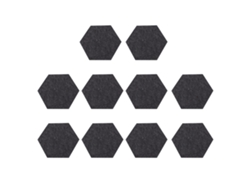 XYVONA Conjunto de 10 porta-copos hexagonais de feltro para xícaras, potes, cerveja, café e pratos.