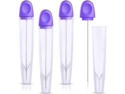Conjunto de 4 peças de espátulas de aço inoxidável para bolos e pães, com tampa reutilizável. Ideal para assar pães e bolos.