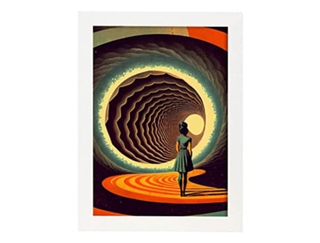 NACNIC Poster Vórtice En Estilo Surrealismo Cinematográfico Ilustraciones Y Grabados De Historieta Abstracta Y Artística A3 Marcos Blancos