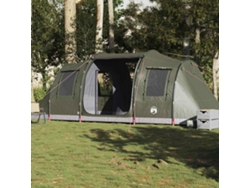 Tienda De Campaña Túnel Para 4 Personas Impermeable Verde Oliva