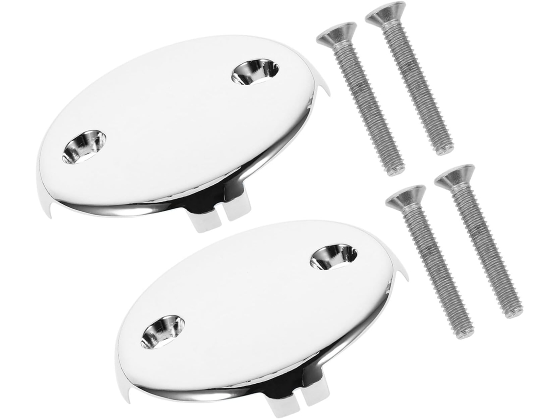 Juego de 2 platos de rebosadero metálicos