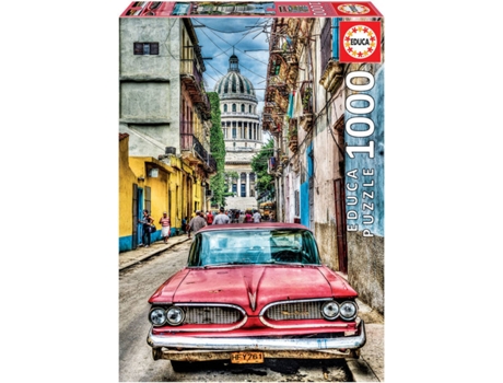 Puzzle EDUCA 1000 Coche en la Habana (Edad Mínima: 12 Años - 1000 Piezas)