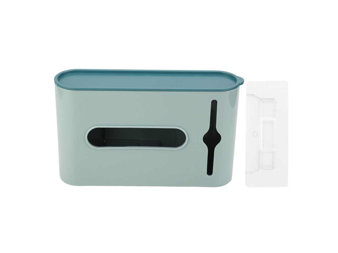 Dispensador De Bolsas De Compras Con Ventana Visible Tapa Airtight Organizador De Bolsas Plásticas Para Cocina Dormitorio Verde