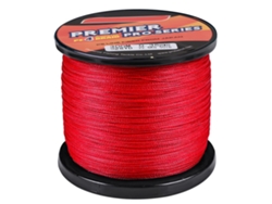 Hilo De Pesca Trenzado De Pe De 4 Hebras, 50 Lb, 300 M, Resistente A La Abrasión, Para Agua Salada Y Dulce - Rojo