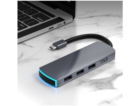 Adaptador Multifunción Tipo Hdmi Hub Convertidor Vídeo Indicador Verde