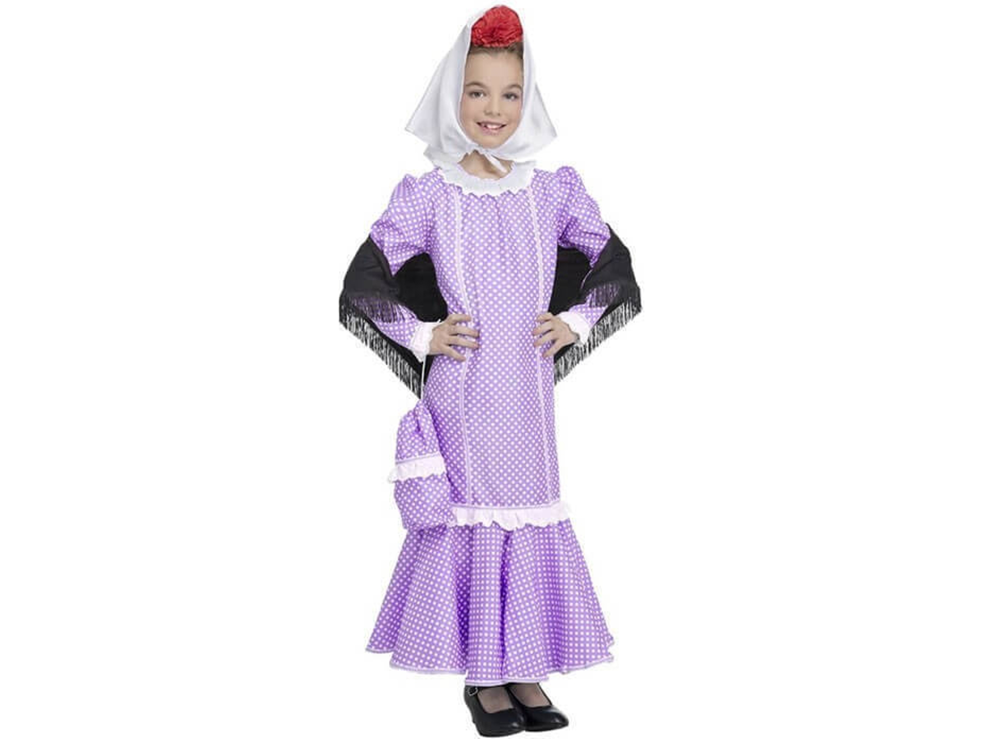 Disfraz de Niña DISFRAZZES Chulapa Lila (Talla: 5 a 6 años)