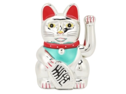Adorno de gato Baok con brazo móvil eléctrico, de plástico, para el hogar, el coche o la tienda.