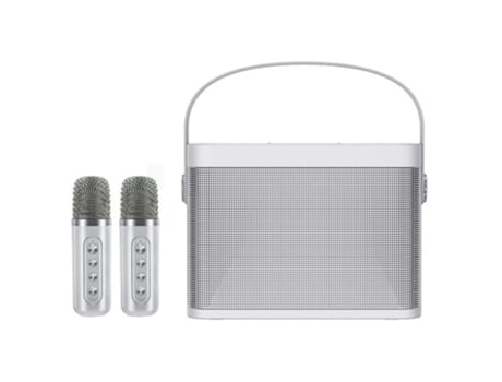 Altavoz Bluetooth Mini kit de karaoke inalámbrico para el hogar compatible con doble audio pequeño Ktv White Set