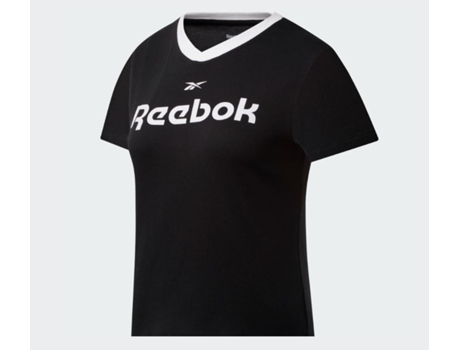 Camiseta de Mujer REEBOK Linear Logo Negro (XS)