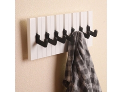 2026-repisa De Pared De Madera Con Ganchos Diseño Piano Para Abrigos Sombreros Decoración Hogar 40cm