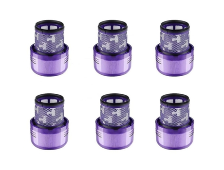 Pacote com 6 filtros para dyson sv16 outsize, v11 outsize aspirador de pó