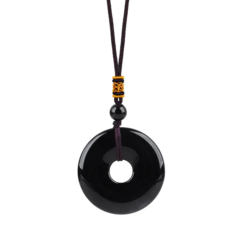 Anillo de cristal para sanación Reiki con forma de rosquilla, regalo de joyería. MDUG