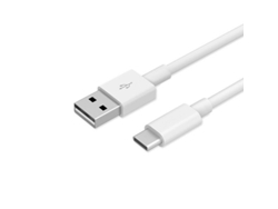 Cable De Datos Usb Tipo C 1m, Punta Larga De 8mm Blanco GENERIQUE (a Granel)