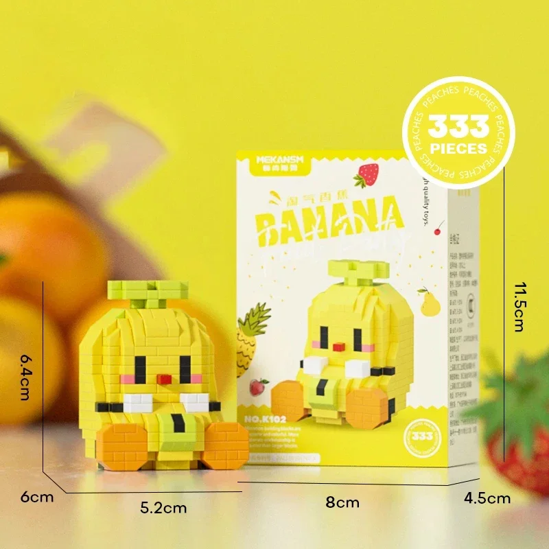 Bloques De Construcción De Frutas, Mini Juego De Rompecabezas De Montaje Diy, Decoración Del Hogar