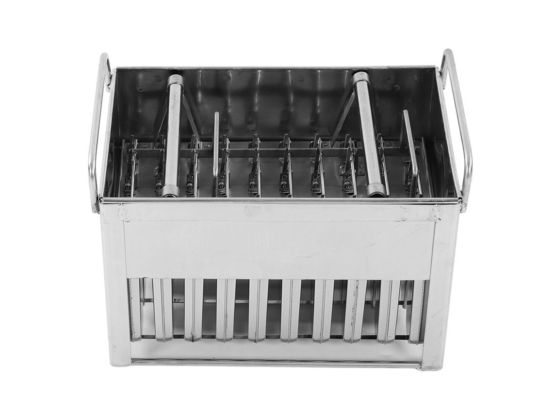 Máquina para hacer paletas de acero inoxidable con capacidad para 40 unidades, color plateado