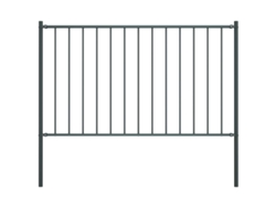 Panel de valla con postes de acero con recubrimiento en polvo, 1,7 x 0,75 m, antracita, DKD HOME DECOR
