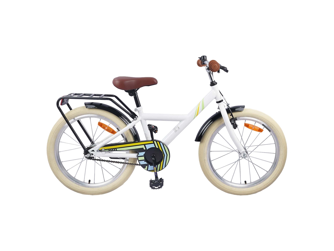 Bicicleta Para Niños Vidaxl Blanco Acero (137 X 54 X 79 Cm)