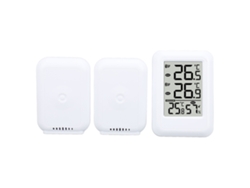 Termómetro Digital Inalámbrico Para Interiores Y Exteriores Con Higrómetro, Reloj, Alarma Y Calendario Para Uso Doméstico, De Oficina Y En Fábricas.