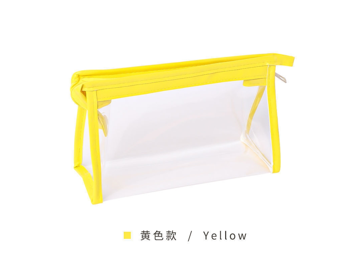 Estuche Transparente Para Lápices, Bolsa De Papelería Para Exámenes De Gran Capacidad, Amarillo SIURN