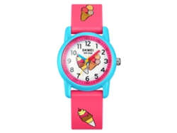 Reloj Analógico De Cuarzo Con Estampado De Jirafa, Correa De Piel Sintética, Resistente Al Agua Hasta 50 M (skmei).