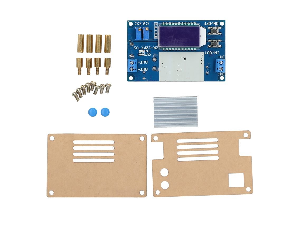 Módulo De Alimentación Regulador De Voltaje Ajustable De Corriente Constante Lcd Zk-12kx Dc Dc 12a