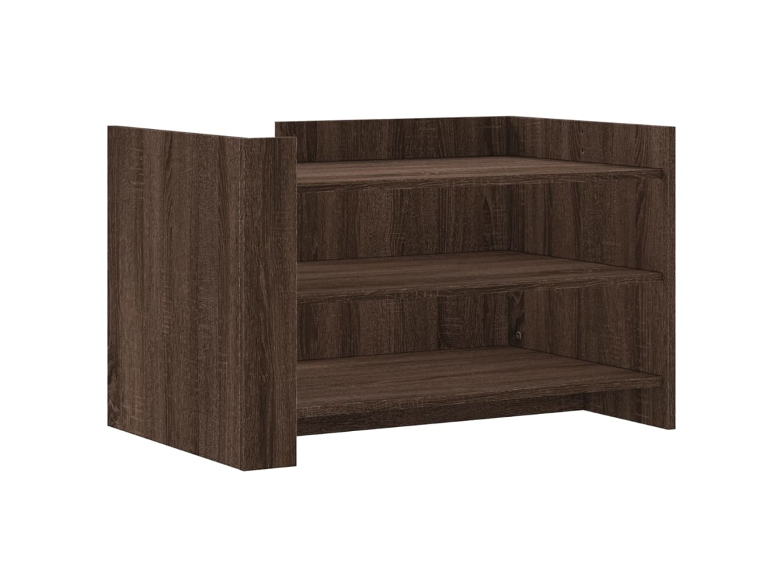 Mesa de centro MAISON EXCLUSIVE, derivados de madera de roble, marrón (80x50x50 cm)