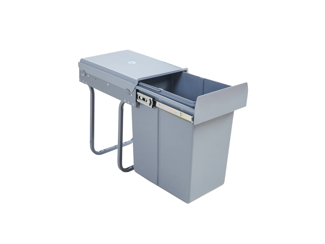 Cubo de basura empotrado Froland 1x20l 34x26x42cm Gris [EN.CASA]