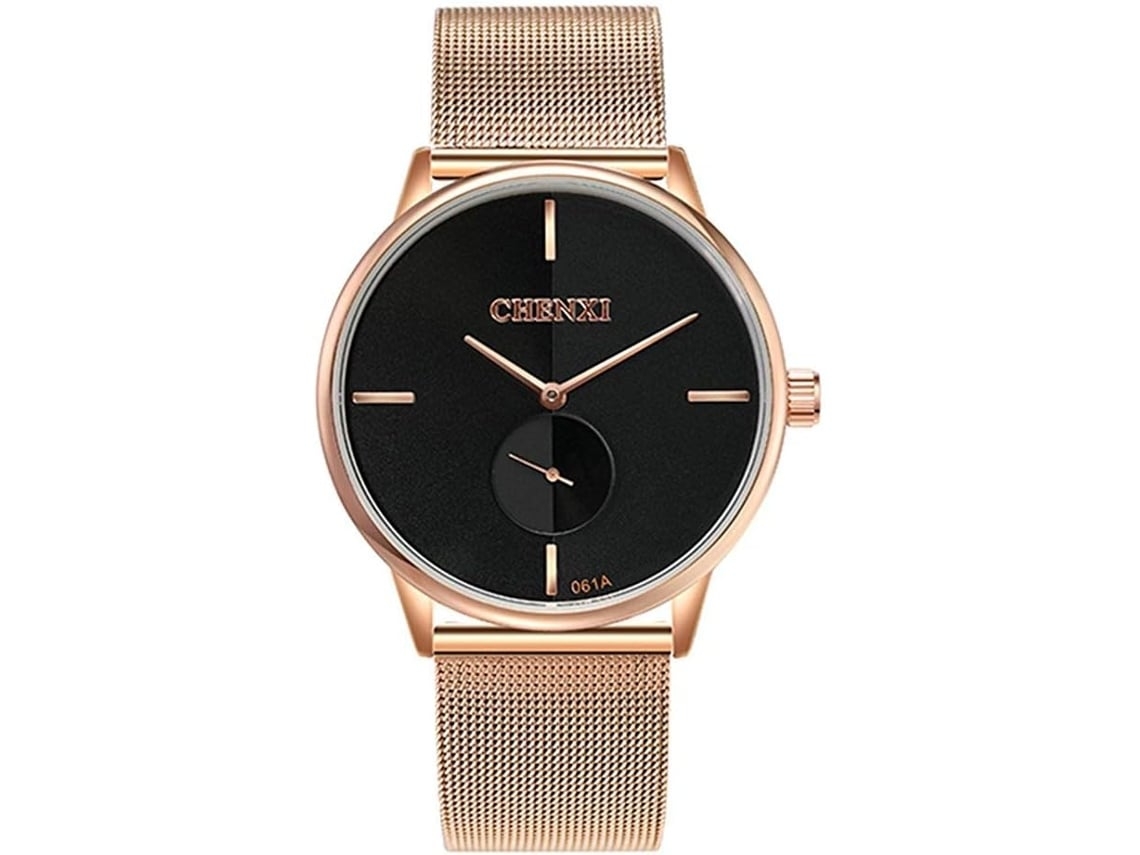 Reloj Femenino De Acero Inoxidable Con Pulsera De Malla En Oro Rosa Masculino Pretoyuysan